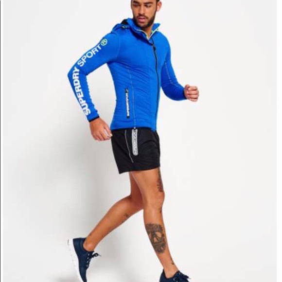 Superdry Blue Sport Hoodie - Picture 4 of 8